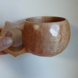 　カエデの一木彫りコーヒーカップ 8枚目の画像