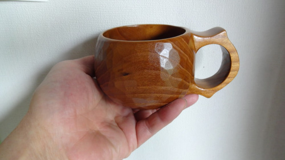 桑の一木彫りコーヒーカップ。 10枚目の画像