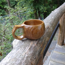 　　　キハダの一木彫りコーヒーカップ　 2枚目の画像