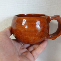 　花梨の一木彫りコーヒーカップ 10枚目の画像