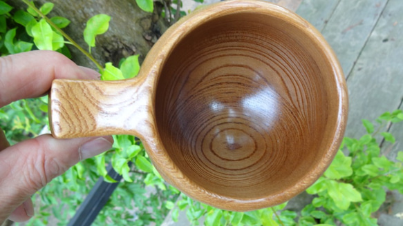 　チシャの一木彫りコーヒーカップ 6枚目の画像