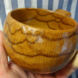 シラカシの一木彫りコーヒーカップ 1枚目の画像