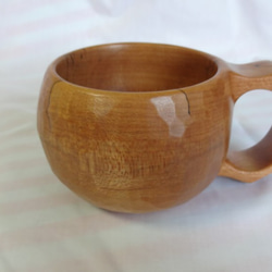 　楓/古木の滲みのある一木彫りコーヒーカップ 4枚目の画像