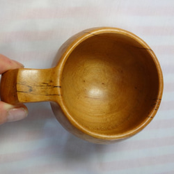 　楓/古木の滲みのある一木彫りコーヒーカップ 8枚目の画像