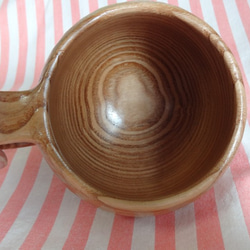 栗の木の一木彫りコーヒーカップ 6枚目の画像