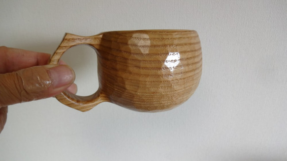 栗の木の一木彫りコーヒーカップ 8枚目の画像
