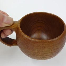 桑の木の一木彫りコーヒーカップ 4枚目の画像