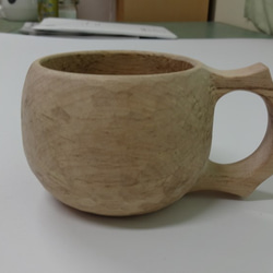 えまぱぱ様専用作品：古木の桜で作った一木彫りコーヒーカップ。 2枚目の画像