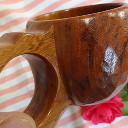 　　　ケヤキの一木彫りコーヒーカップ 6枚目の画像