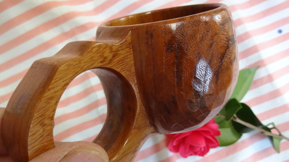 　　　ケヤキの一木彫りコーヒーカップ 6枚目の画像