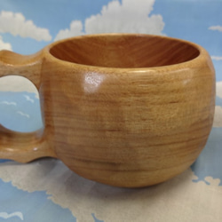 クスノキの一木彫りコーヒーカップ 3枚目の画像