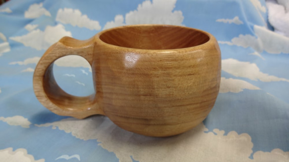 クスノキの一木彫りコーヒーカップ 3枚目の画像