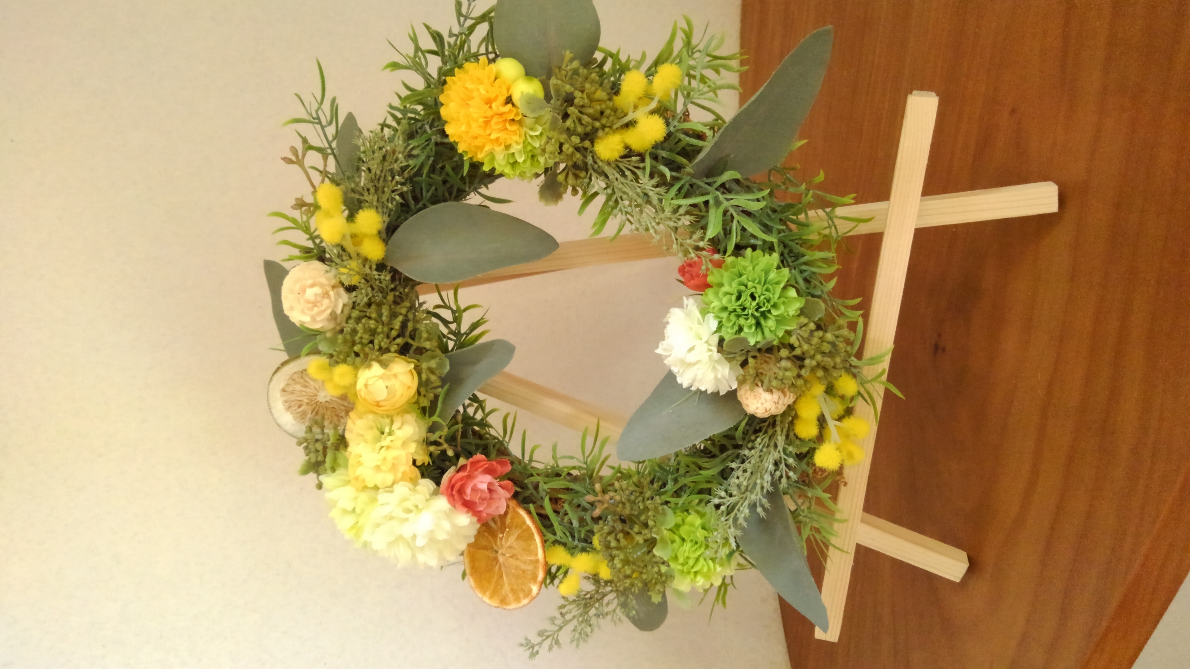 夏色ビタミンカラーのリース アートフラワー nadecico 通販｜Creema  