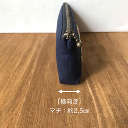 手刺繍ペンケース・虹色リーフ(B) 3枚目の画像