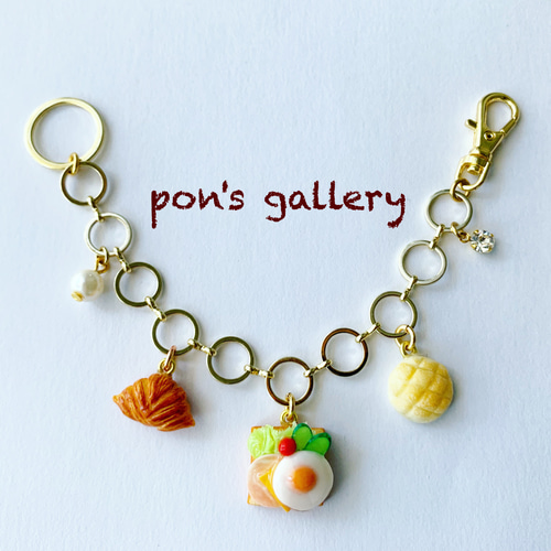 目玉焼きトーストのバッグチャーム バッグチャーム ponkichi 通販