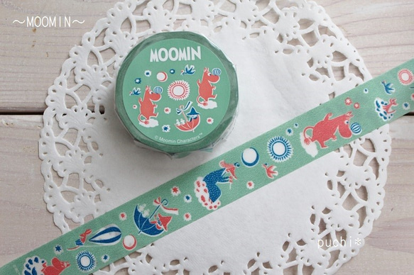 Moomin  ムーミン谷の仲間たち・ワサビ  ムーミンマスキングテープ 1枚目の画像