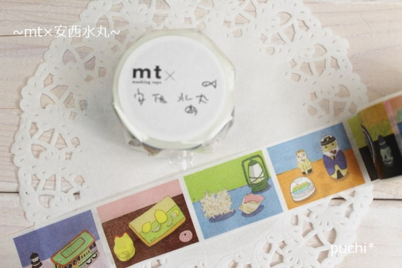 廃盤・mt×安西水丸 prints マスキングテープ 1枚目の画像