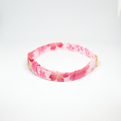 猫セーフティ首輪　#015JS桜と蝶々（ピンク）　 Family Ties 4枚目の画像