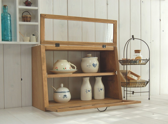 上下開き扉のショーケース（受注製作） 2枚目の画像