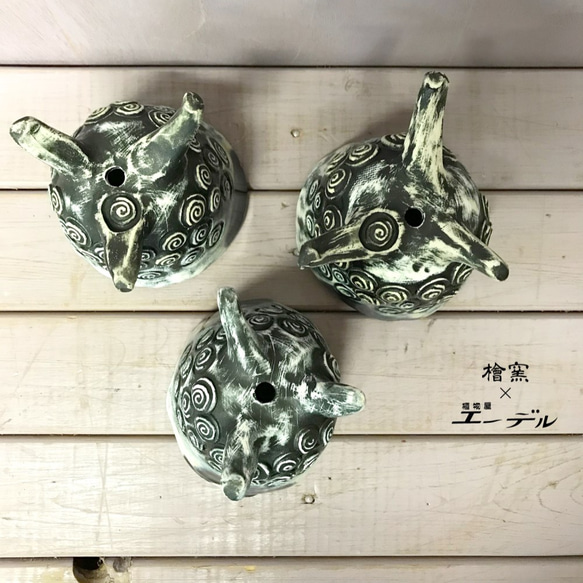 陶芸作家 安在健一　檜窯別注当店オリジナル陶器鉢『轟』・・・青色 　☘多肉植物　☘塊根植物　☘観葉植物 4枚目の画像