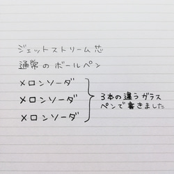 漂う白くま メロンソーダのガラスペン 4枚目の画像