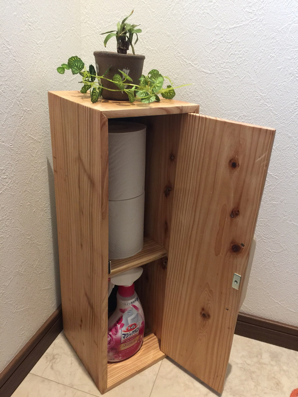 木製 トイレ収納BOX 4枚目の画像