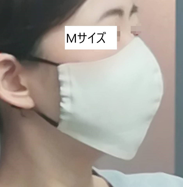 裏メッシュ(Mサイズ)☆リネンパープル　 大人用立体マスク 7枚目の画像