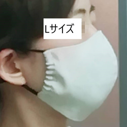裏メッシュ(Mサイズ)☆リネンパープル　 大人用立体マスク 8枚目の画像