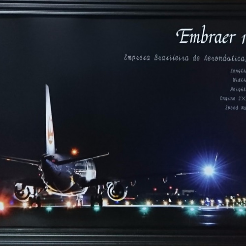 7u4□A4サイズ、空港での飛行機写真・夜景□オシャレなポスター2