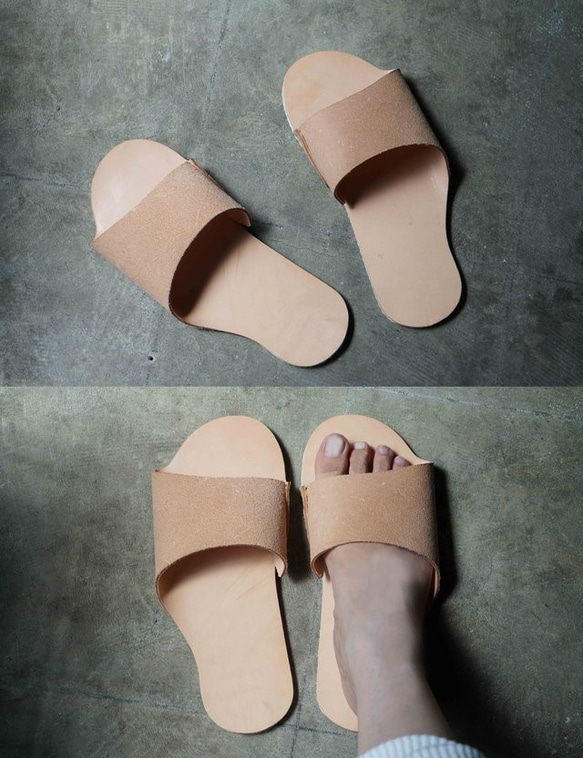 room shoes 姫路タンニンレザー使用《Mサイズ》 4枚目の画像