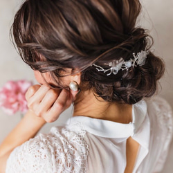 很受歡迎！水晶銀色頭飾 婚紗照 海外發貨 新娘配件 婚禮配件 新娘頭髮 第2張的照片