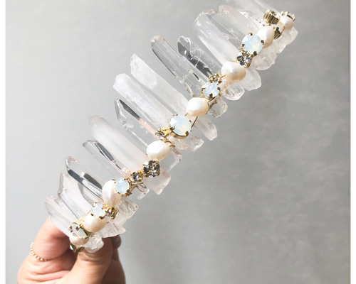 ✨只今断捨離の為SALE中です✨美品ティアラ 箱付き　ヘッドアクセサリー 超軽量♡水引ベビーティアラ【受注制作】 ヘッドドレス