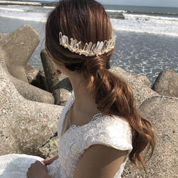水晶頭飾新娘頭飾 可海外發貨 新娘配件 婚禮配件 新娘頭髮 第9張的照片
