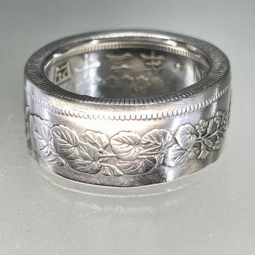 銀貨コインリング カナダ50セント銀貨コインリング13号現品即納 指輪・リング