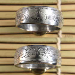 戒指由日本老银币制成(纯银80％)２５号尺寸 第3張的照片