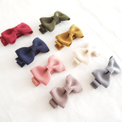 2つ選べる！】シンプルリボンの ベビーヘアクリップ ベビーヘアピン