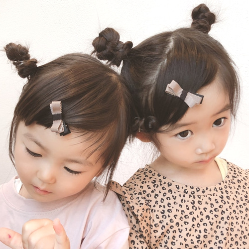 リボン ヘアクリップ　キッズ　姉妹おそろい リボン ヘアクリップ キッズ 姉妹おそろい