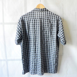 涼やかくつろぎシャツ(スモーキーパープル×チェック) 3枚目の画像