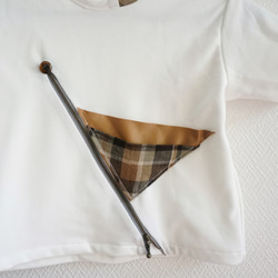 figure technologie 三角ポケットBig Tシャツ(ホワイト) 男児用 5枚目の画像