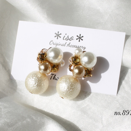 lilyサマ パールピアス 2個 2WAYブルームパールピアス – Liquem