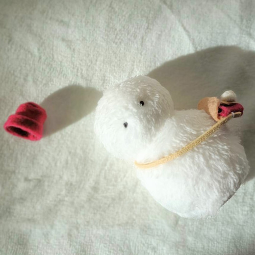 受注制作 冬をはこんできた✳雪だるま ぬいぐるみ fuwamofu