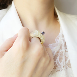 【40％off】 - 組合 - 戒指珍珠和堇青石 第4張的照片