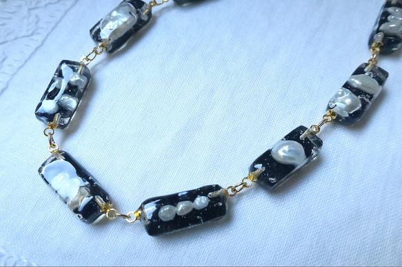 -  pearl specimen  -     3wayロングネックレス（black） 4枚目の画像