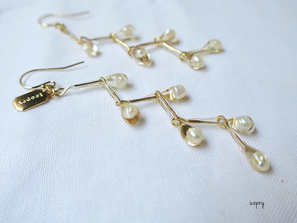 -   pearl twig  -  ピアス no.1250 1枚目の画像