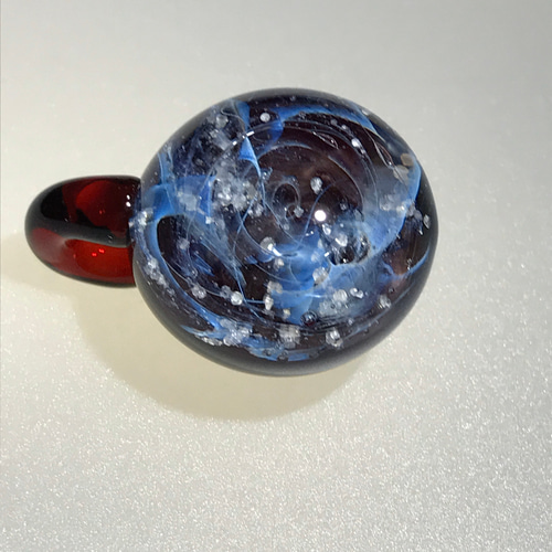 蓄光 ！宇宙な硝子のペンダントTOP I 赤 ネックレス・ペンダント