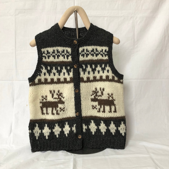 ノルディック柄柄編み込みベスト ニット・セーター 小菊ブランド 通販