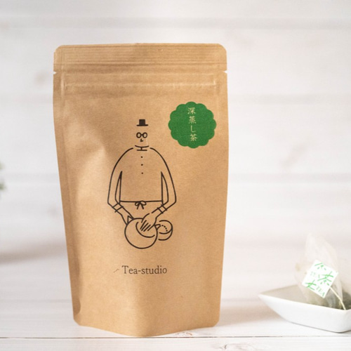 Tea-studio　イラスト入り深蒸し茶　未使用　専用ページして購入OK◎◆◆ 3種のお茶 ティーバッグ各10パック入(深蒸し茶・ほうじ茶・抹茶入り