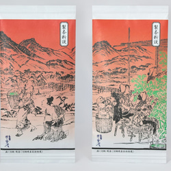 新茶　贈答用『製茶新説』画　河鍋暁斎　高級 深蒸し茶　100ｇ×2本　 1枚目の画像