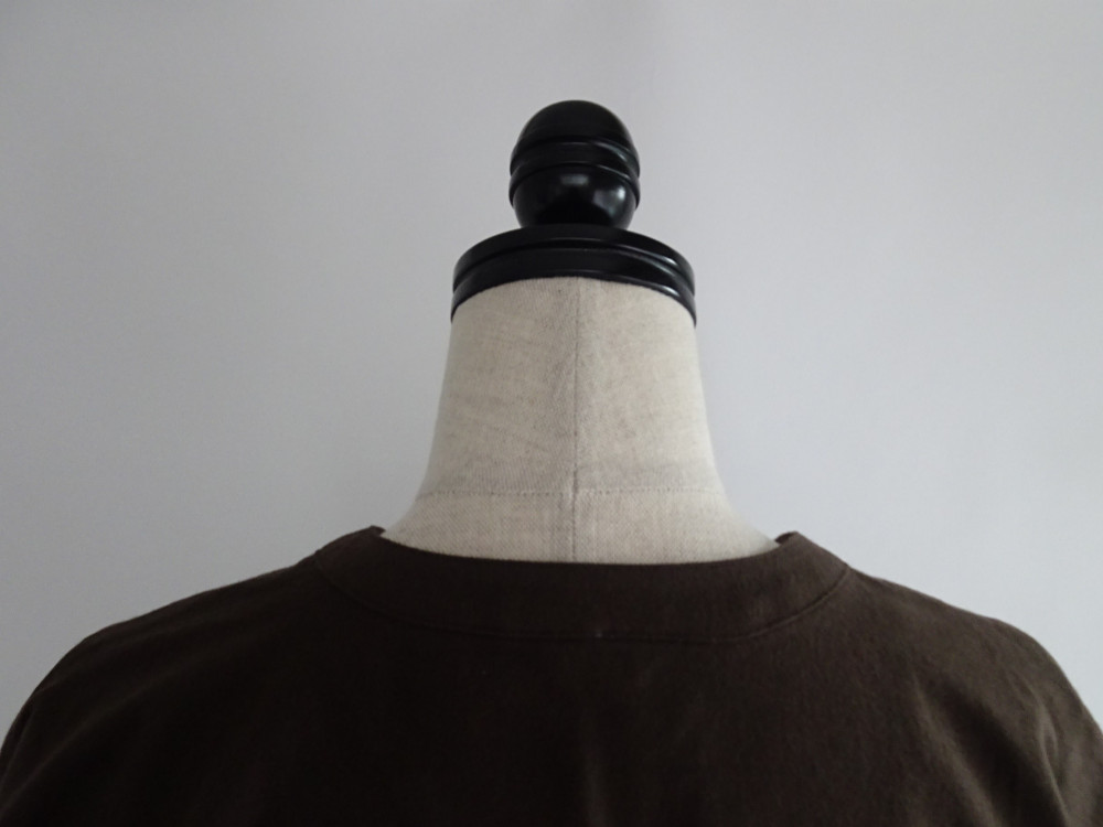 キーネック起毛コットンプルオーバー＜ダークブラウン＞