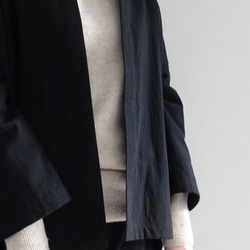 雙梭織棉多功能夾克&lt;黑色&gt; 第8張的照片